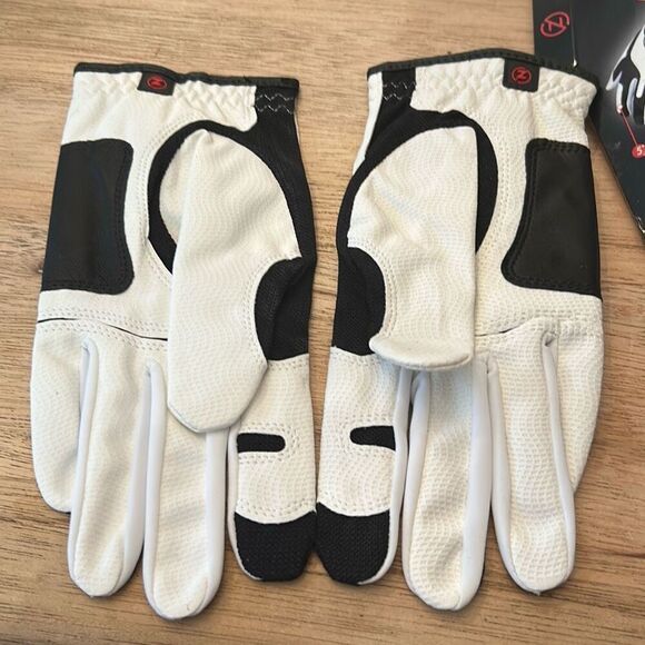 NEW 2 pcs one pair zero friction golf gloves mesh Lyra white right and left one - Picture 6 of 7
